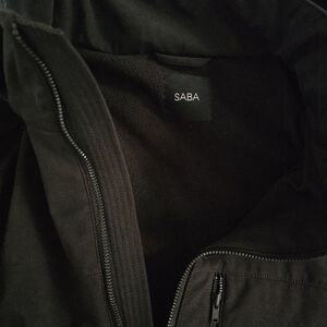 Saba Jacket Black Full Zipper With A Pocket At The Front With Hood Size M